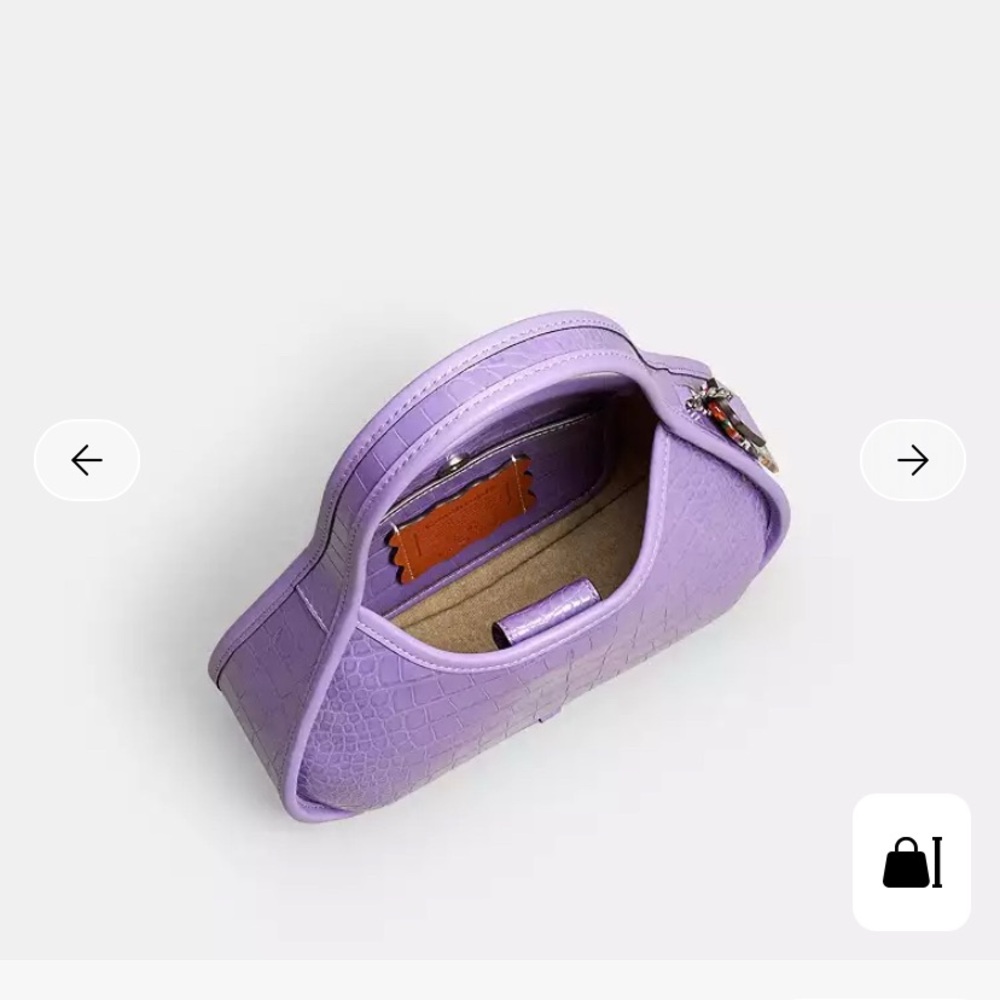 Coach Elegant Purple Shoulder Bag - Picture 3 of 13